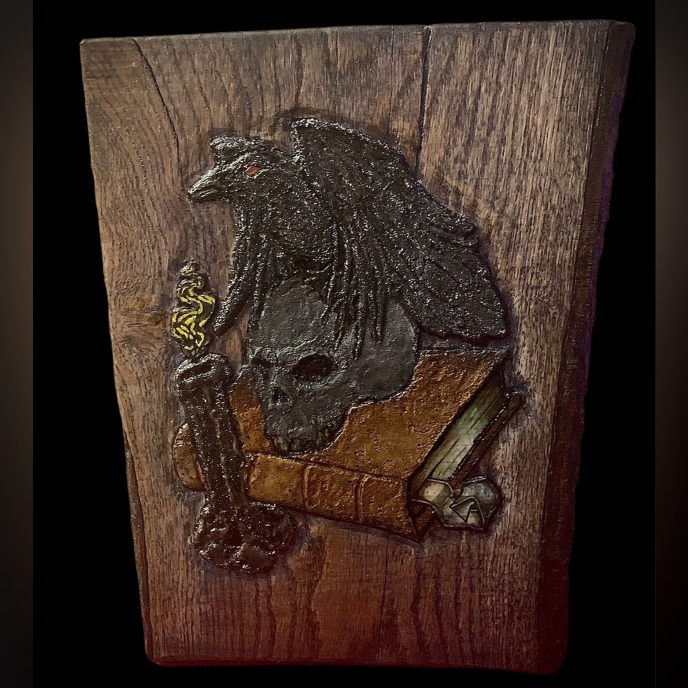 “The Raven” Hand carved Wall Hanging